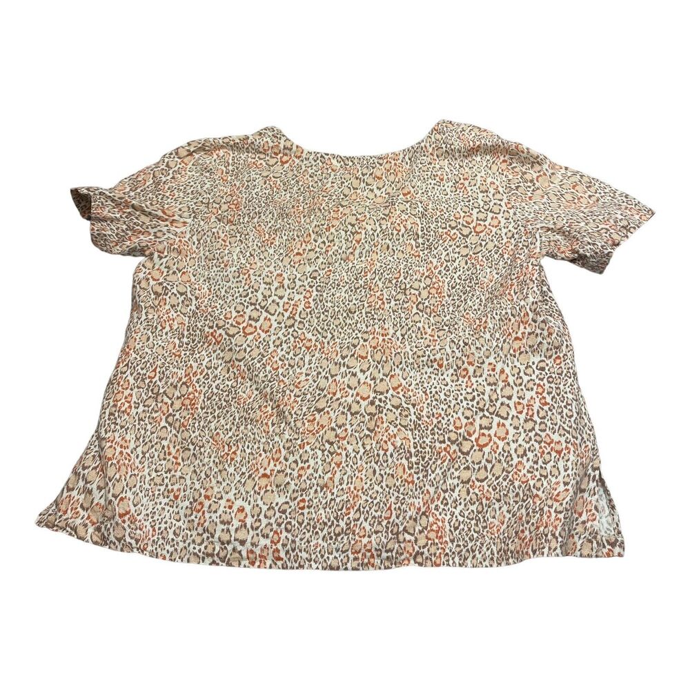 VTG Jaclyn Smith Short Sleeved Leopard Print Shirt Women’s Size Medium - Picture 3 of 8